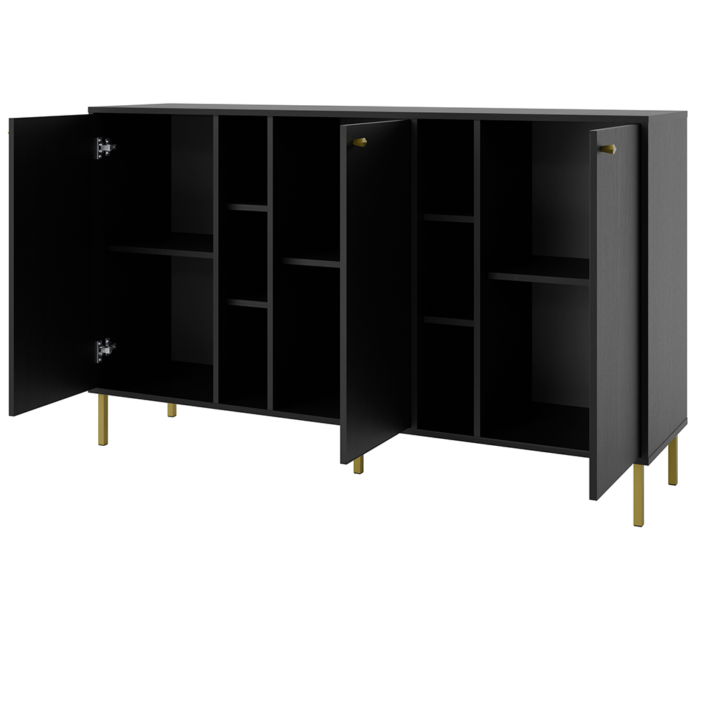 TOKYO 2 c | komoda 823 | 157,7 cm | černá grafit/zlatá