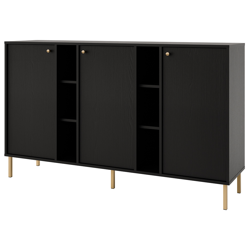 TOKYO 2 c | komoda 823 | 157,7 cm | černá grafit/zlatá