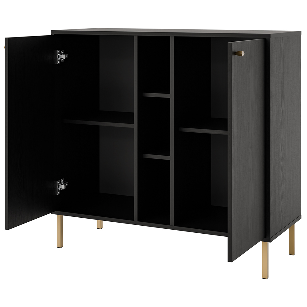 TOKYO 2 c | komoda 822 | 100,2 cm | černá grafit/zlatá