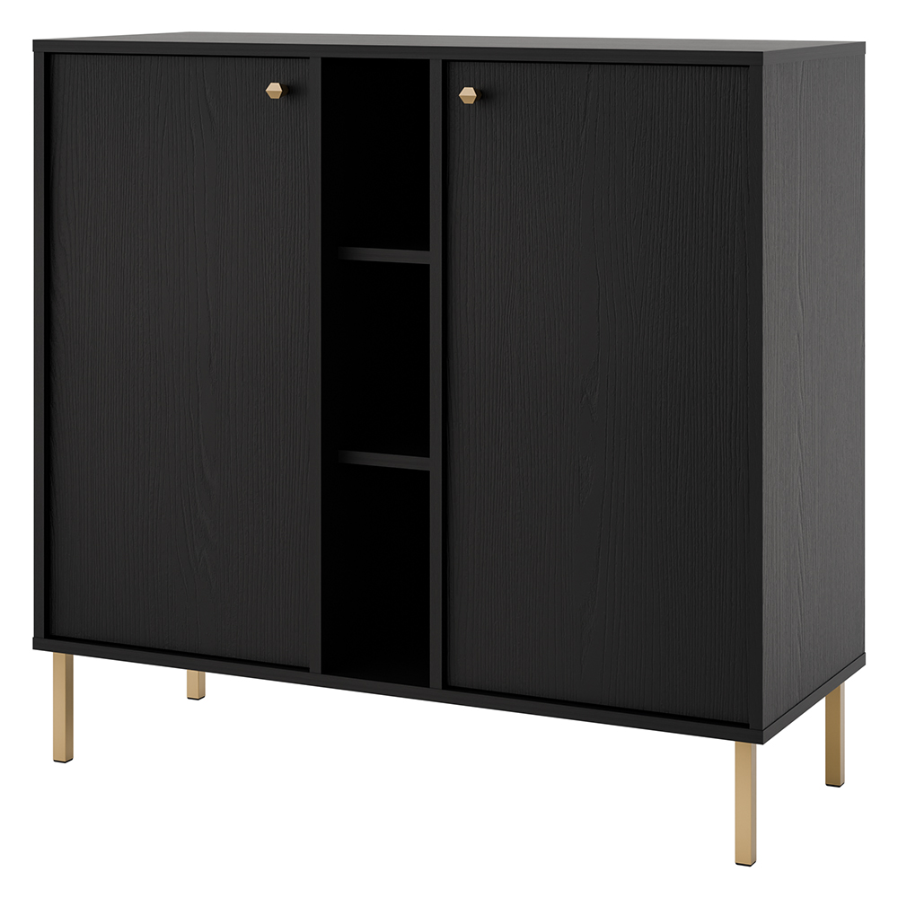 TOKYO 2 c | komoda 822 | 100,2 cm | černá grafit/zlatá