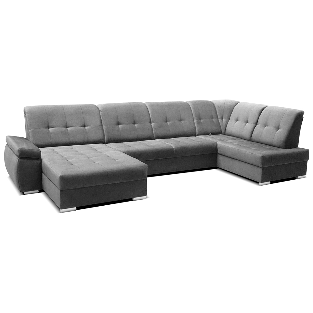 Sedací souprava ZEUS | 180x375x162 cm | PRAVÁ | s funkcí RELAX | rozkládací + 2x úložný prostor | VÝBĚR TKANIN