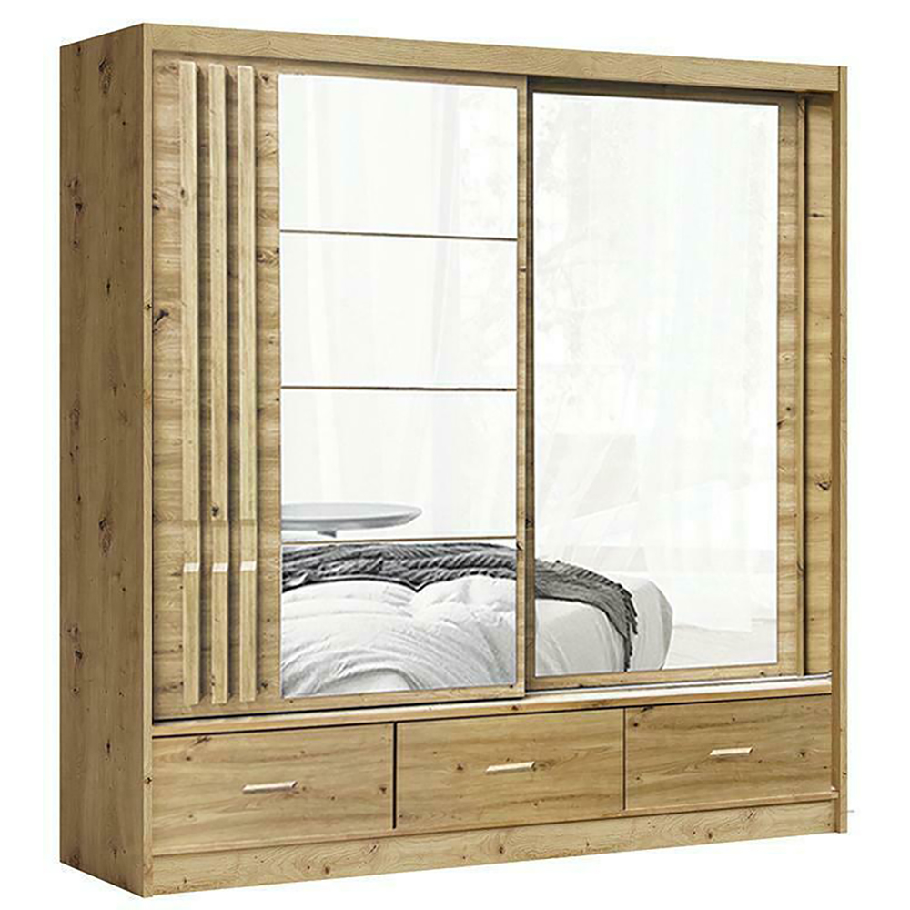 Šatní skříň CANADA CA-3 | 200 cm | se zrcadlem | artisan