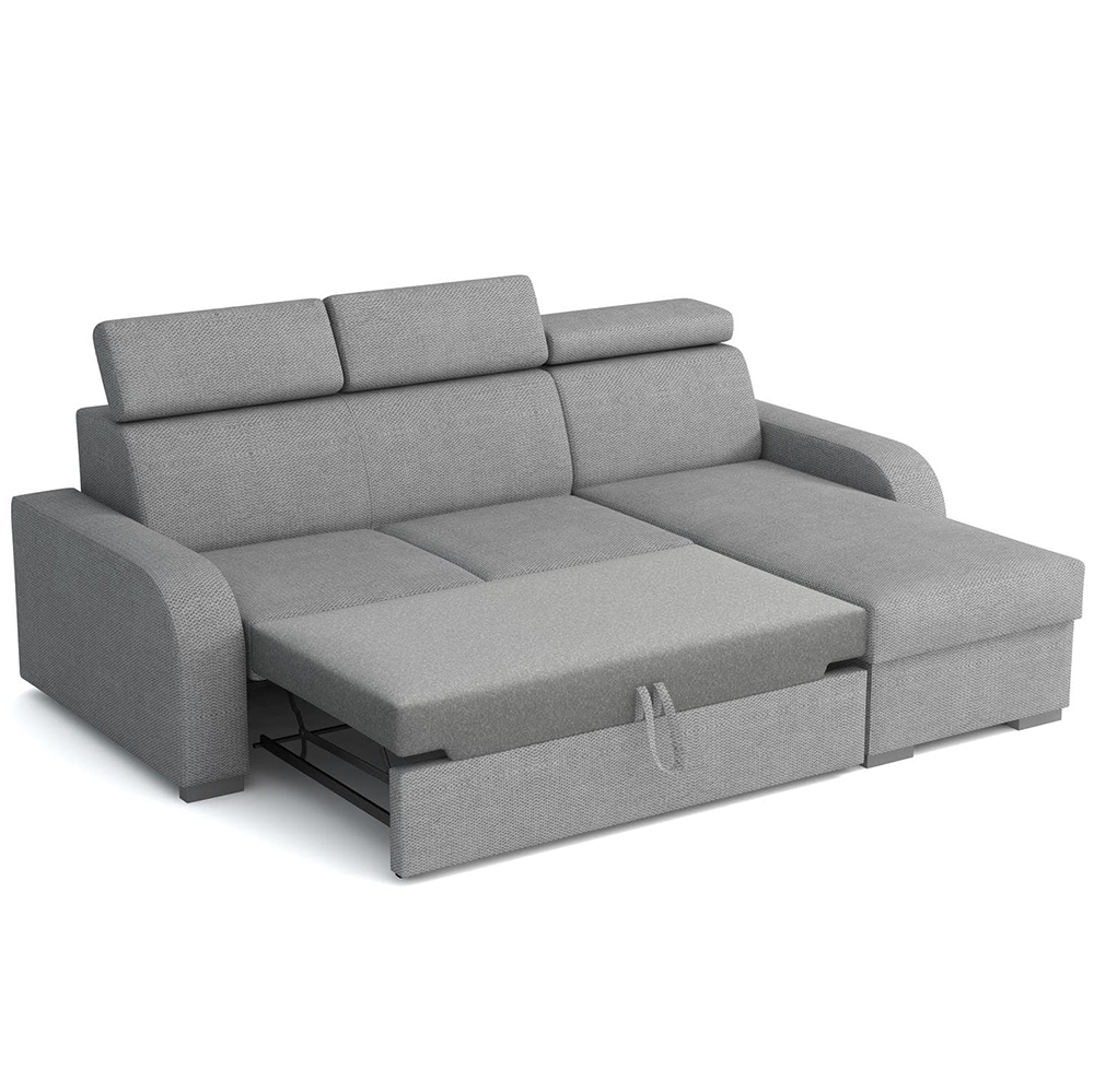Sedací souprava OSLO L | 235x170 | rozkládací + úložný prostor | monolith 29 tmavě hnědá