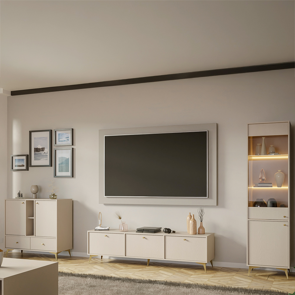 TOKYO 1 b | TV stolek RTV 302 | 120,6 cm | béžová/zlatá