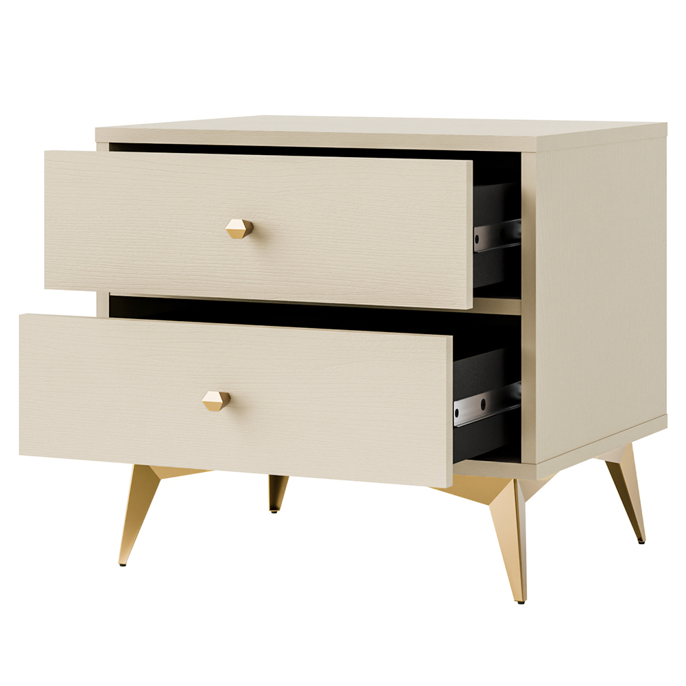 TOKYO 1 b | noční stolek 801 | 51,8 cm | béžová/zlatá