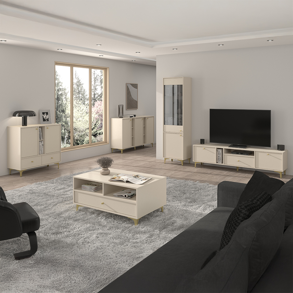 TOKYO 1 b | vitrína 101 | 51,8 cm | béžová/zlatá