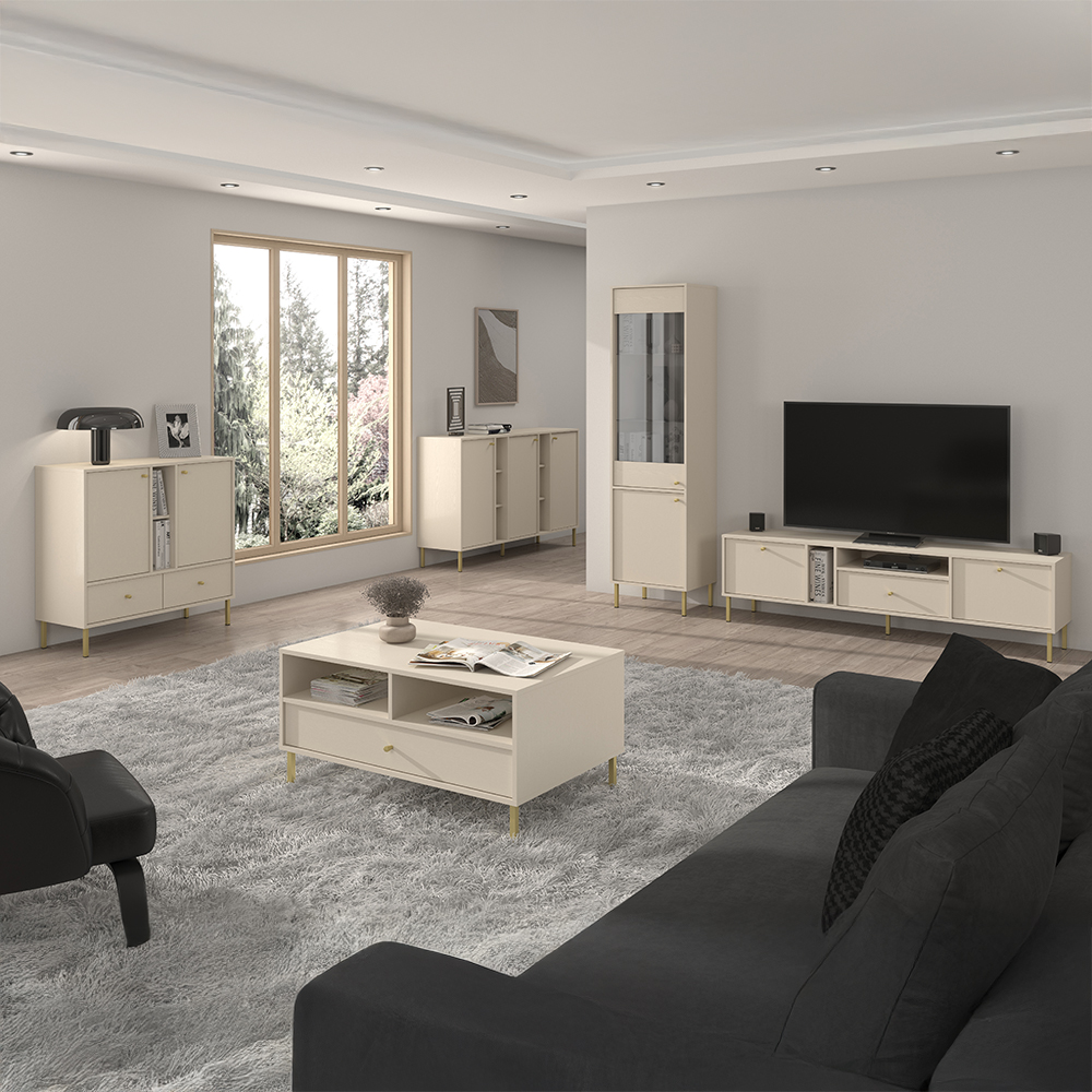 TOKYO 2 b | komoda 826 | 83,6 cm | béžová/zlatá