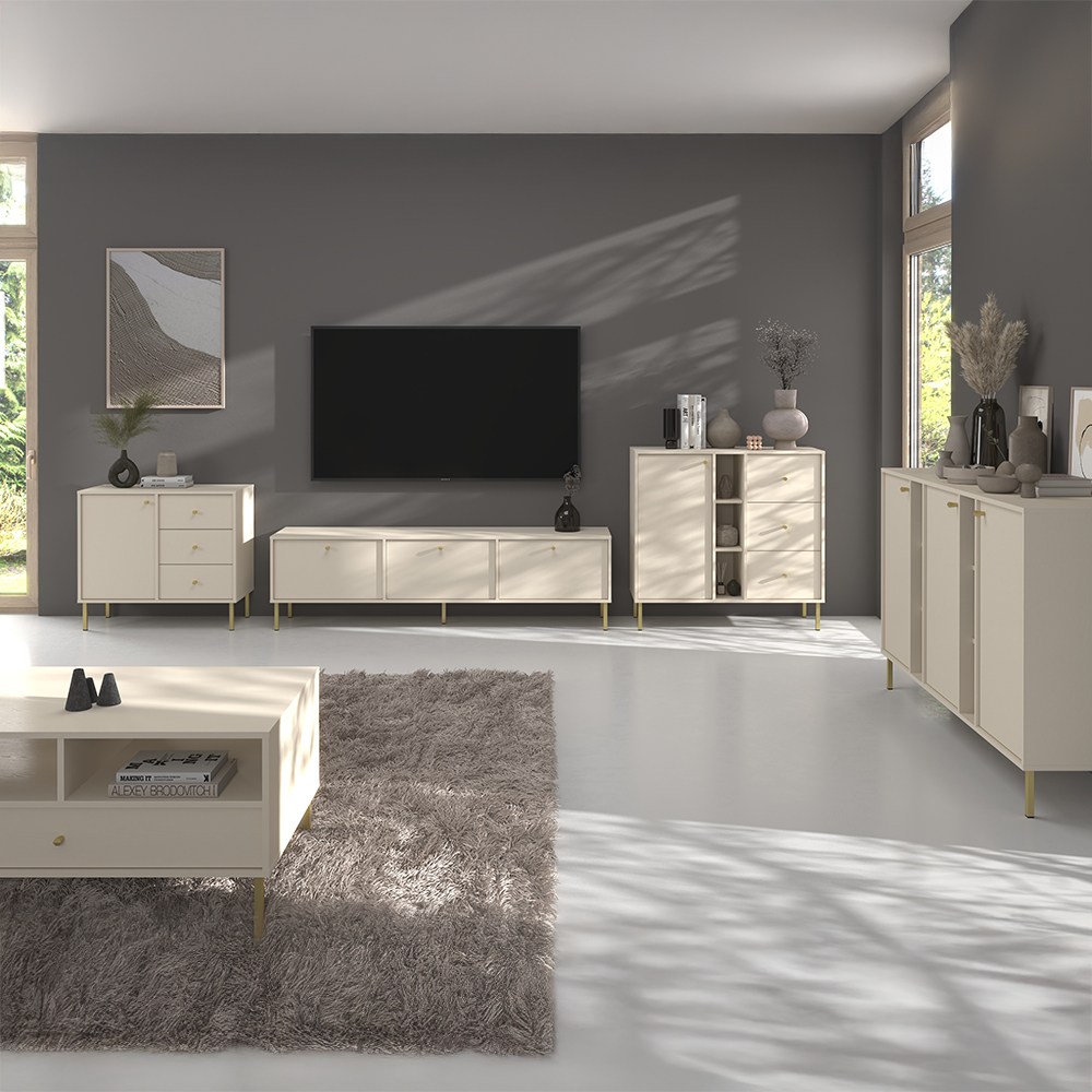 TOKYO 2 b | komoda 826 | 83,6 cm | béžová/zlatá