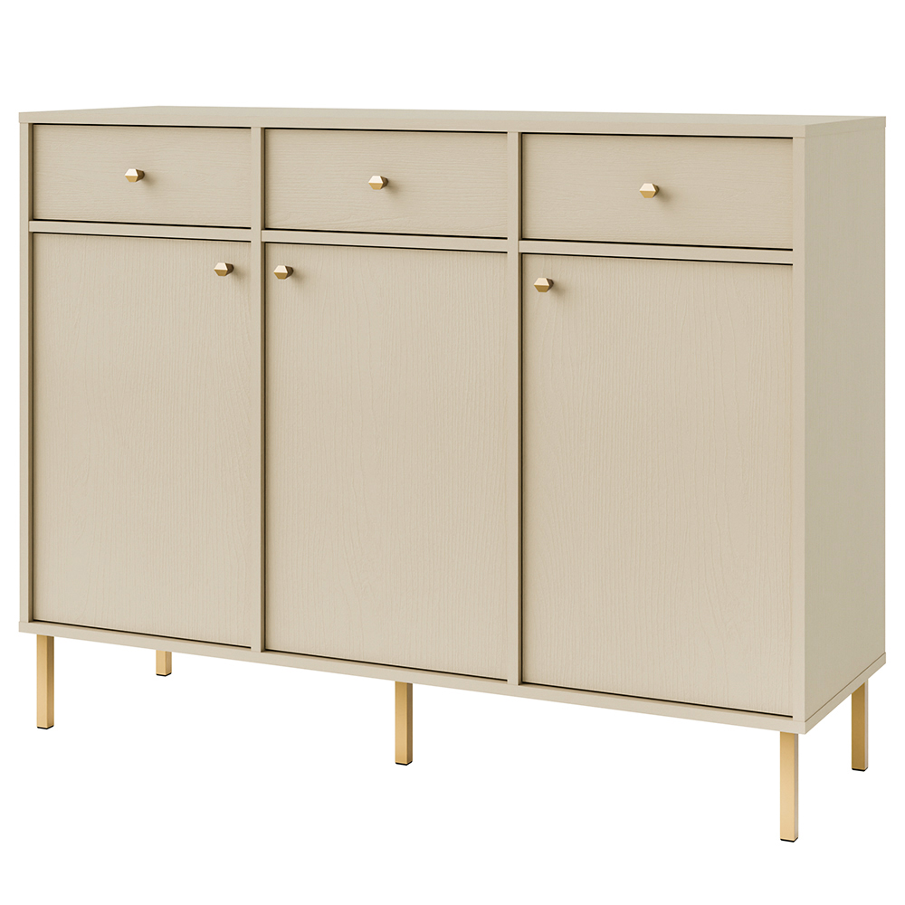 TOKYO 2 b | komoda 827 | 124,5 cm | béžová/zlatá