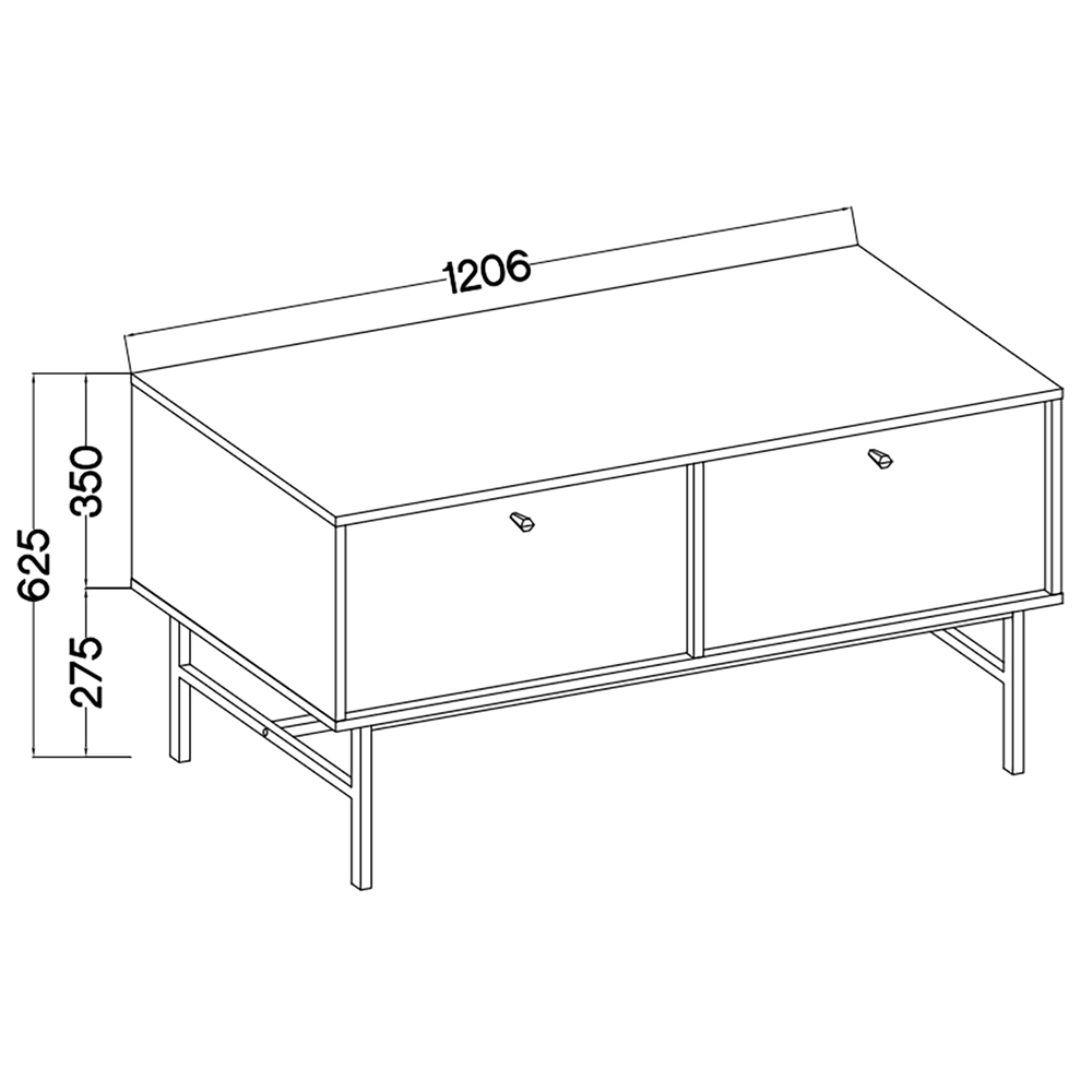 TOKYO 3 b | TV stolek RTV 302 | 120,6 cm | béžová/zlatá