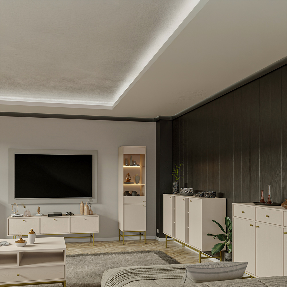 TOKYO 3 b | TV stolek RTV 302 | 120,6 cm | béžová/zlatá