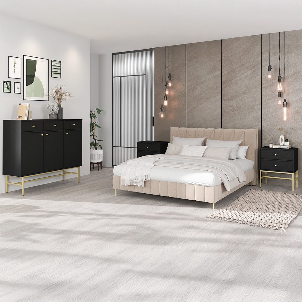 TOKYO 3 c | TV stolek RTV 303 | 180 cm | černá grafit/zlatá