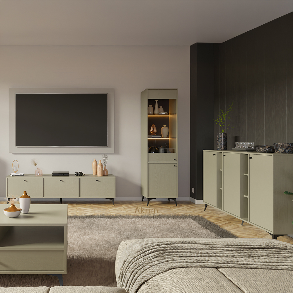 TOKYO 1 e | TV stolek RTV 313 | 180 cm | eukalyptová/černá