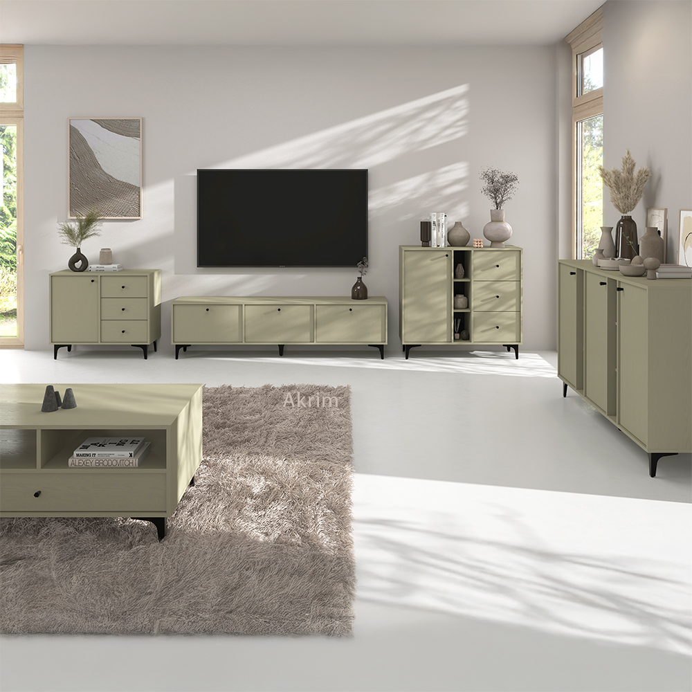 TOKYO 1 e | TV stolek RTV 313 | 180 cm | eukalyptová/černá