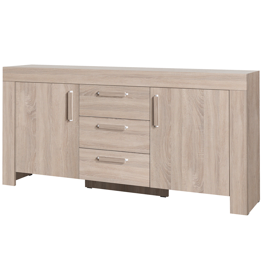 Obývací stěna CEZAR s | sestava C | 6 dílů | 330 cm + 170 cm + 110x61 cm | sonoma