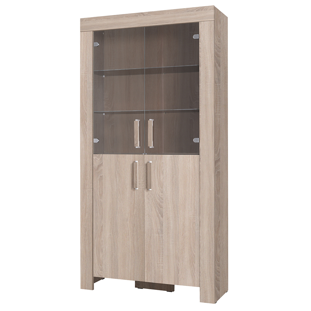 Obývací stěna CEZAR s | sestava E | 5 dílů | 500 cm + 110x61 cm | sonoma