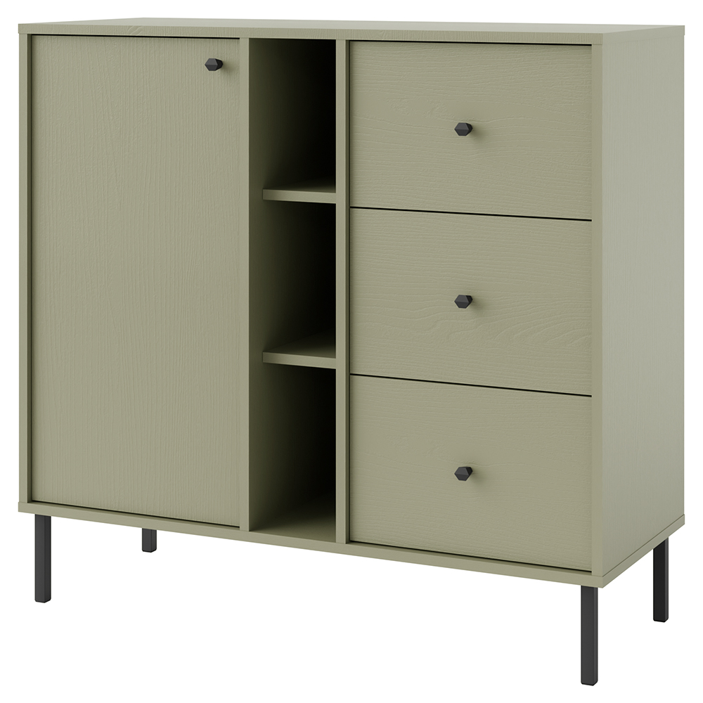 TOKYO 2 e | komoda 824 | 100,2 cm | eukalyptová/černá