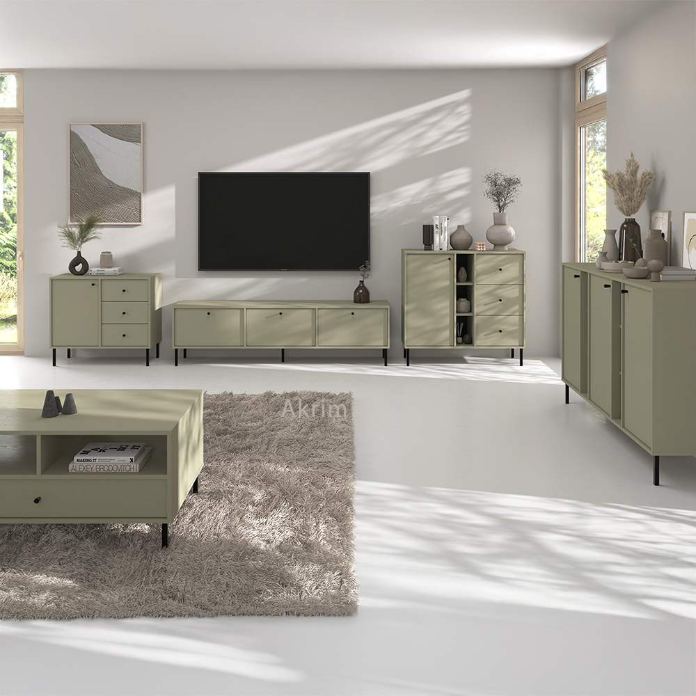 TOKYO 2 e | komoda 824 | 100,2 cm | eukalyptová/černá