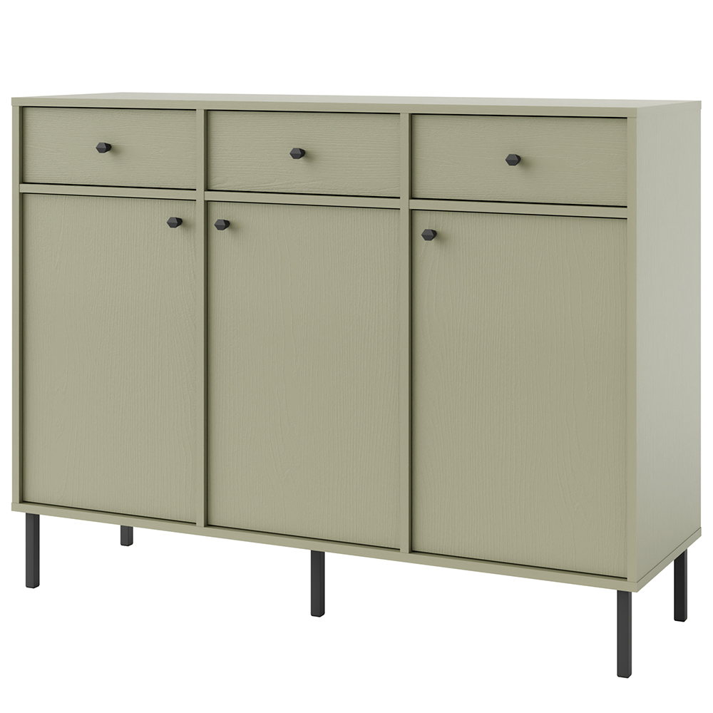 TOKYO 2 e | komoda 827 | 124,5 cm | eukalyptová/černá