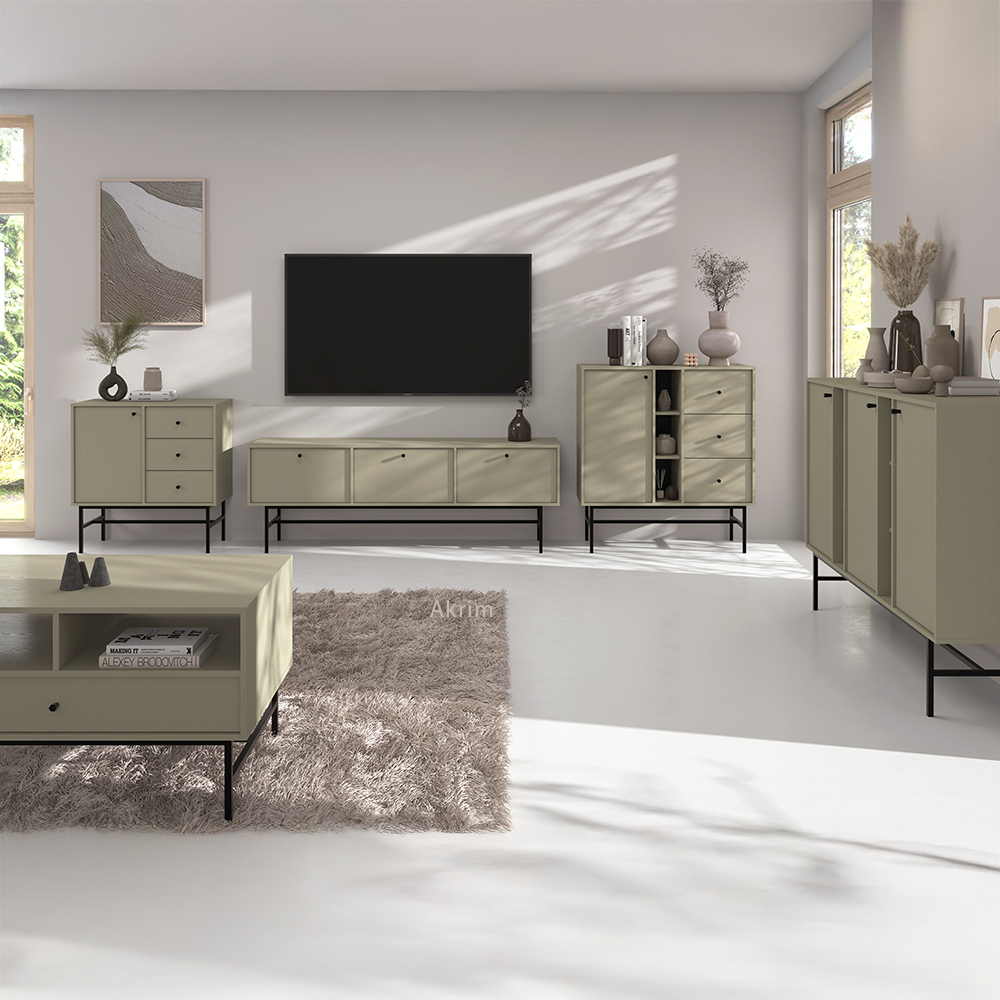 TOKYO 3 e | komoda 822 | 100,2 cm | eukalyptová/černá