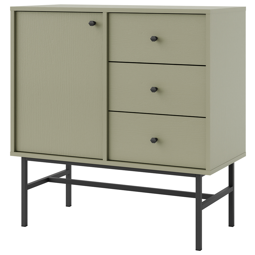 TOKYO 3 e | komoda 814 | 83,6 cm | eukalyptová/černá