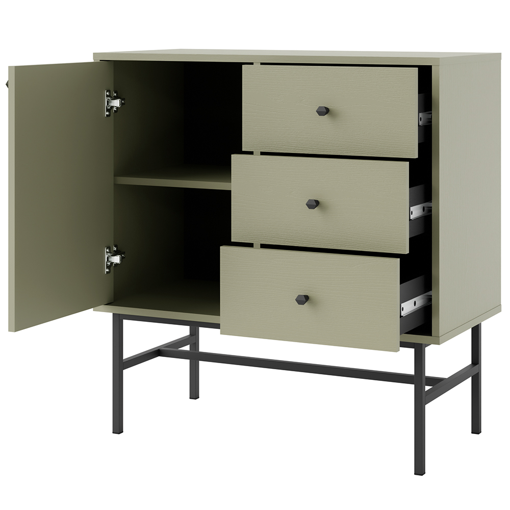 TOKYO 3 e | komoda 814 | 83,6 cm | eukalyptová/černá