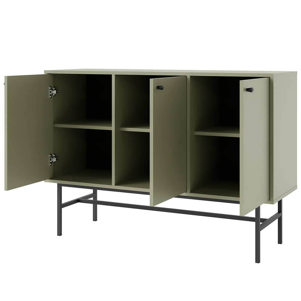 TOKYO 3 e | komoda 813 | 124,5 cm | eukalyptová/černá