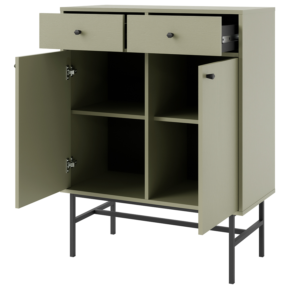 TOKYO 3 e | komoda 826 | 83,6 cm | eukalyptová/černá