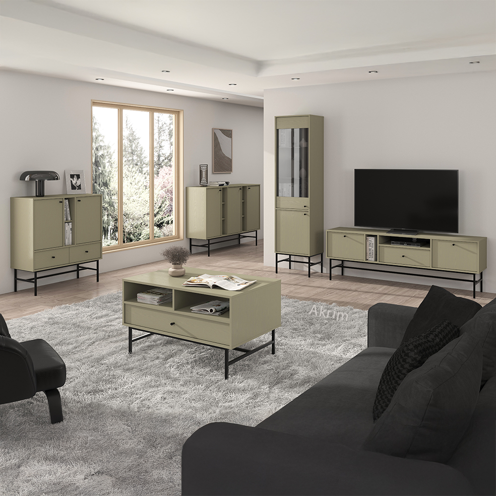 TOKYO 3 e | komoda 826 | 83,6 cm | eukalyptová/černá