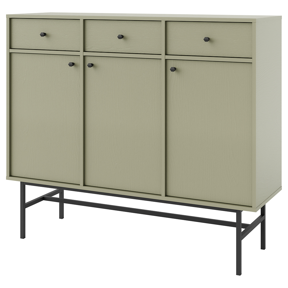 TOKYO 3 e | komoda 827 | 124,5 cm | eukalyptová/černá