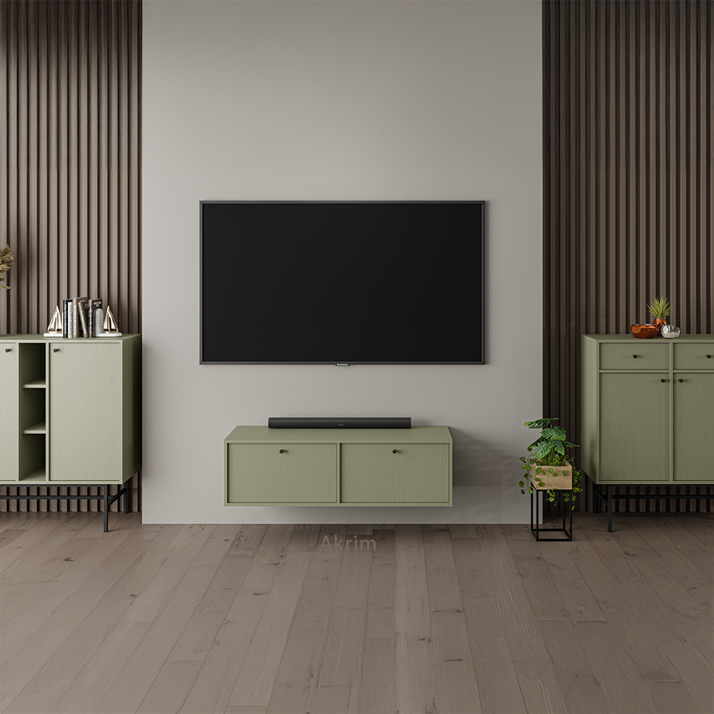 TOKYO 4 e | TV stolek RTV 313 | 180 cm | eukalyptová/černá