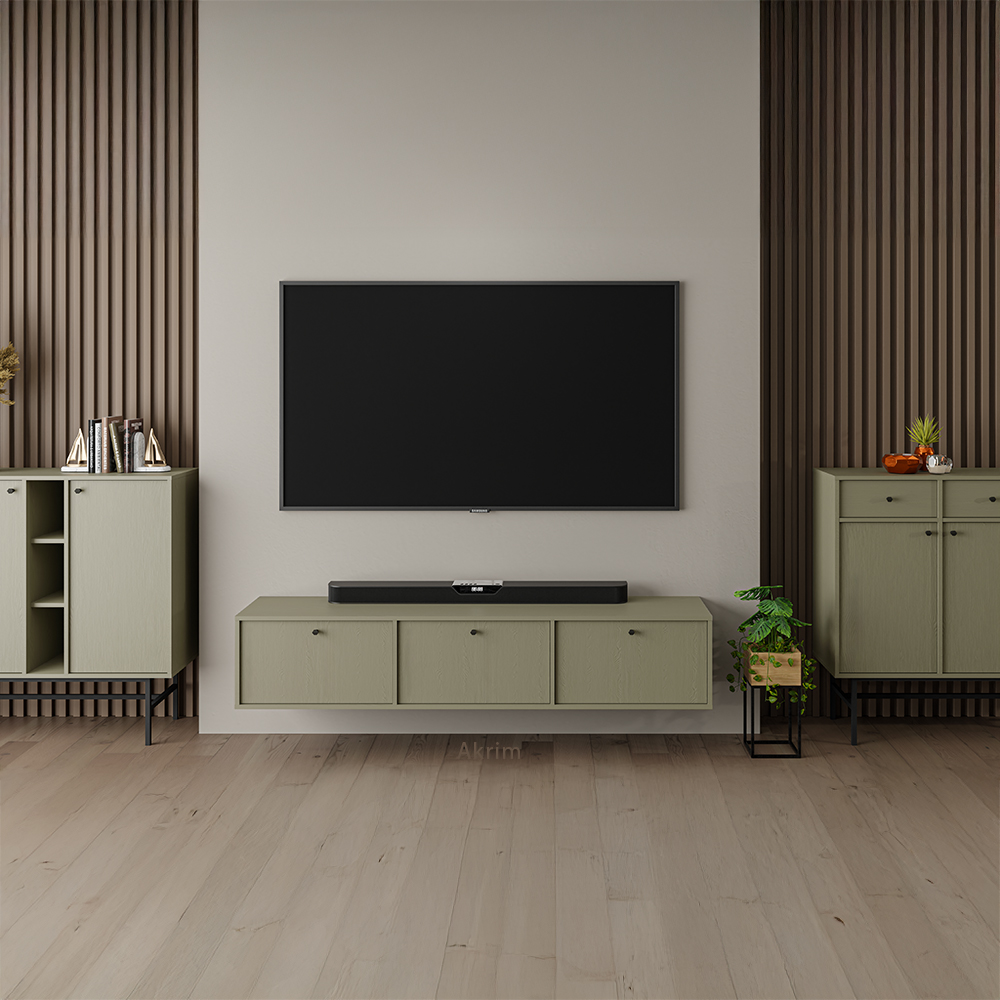 TOKYO 4 e | TV stolek RTV 313 | 180 cm | eukalyptová/černá