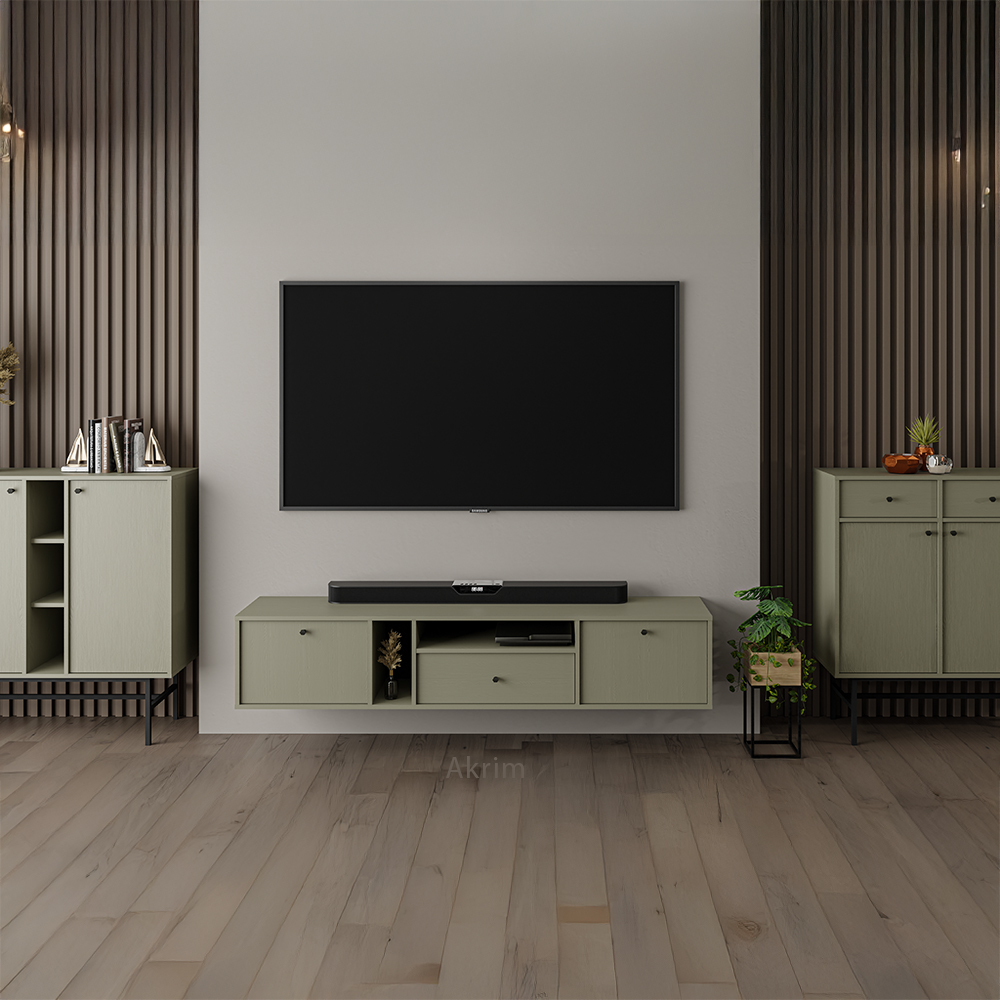 TOKYO 4 e | TV stolek RTV 302 | 120,6 cm | eukalyptová/černá