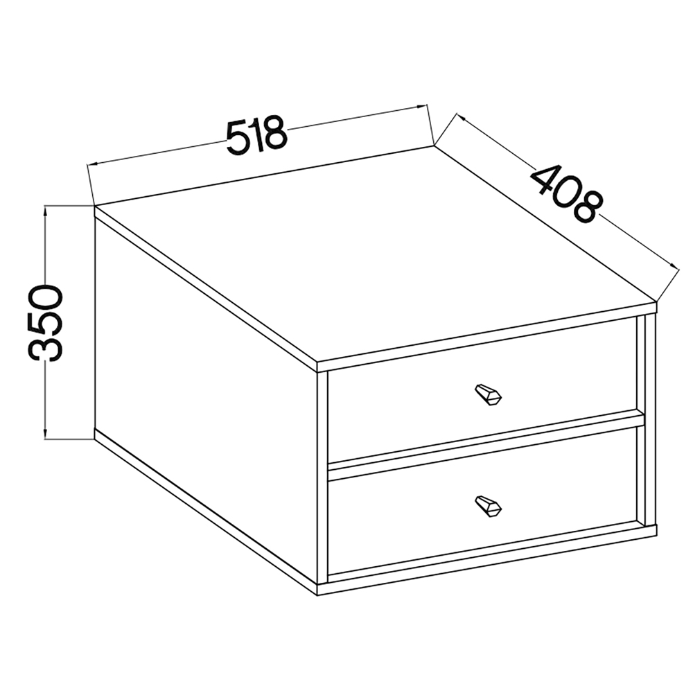 TOKYO 4 e | noční stolek 801 | 51,8 cm | eukalyptová/černá