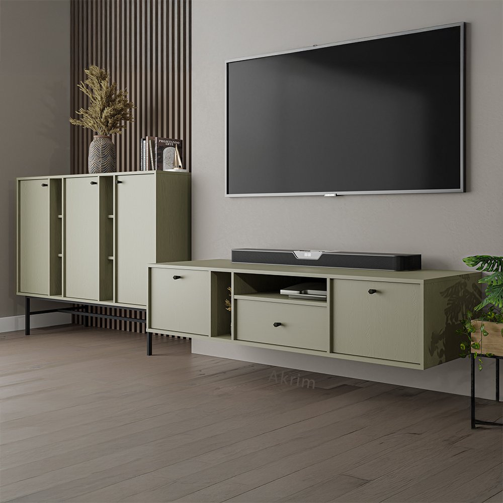 TOKYO 4 e | noční stolek 801 | 51,8 cm | eukalyptová/černá