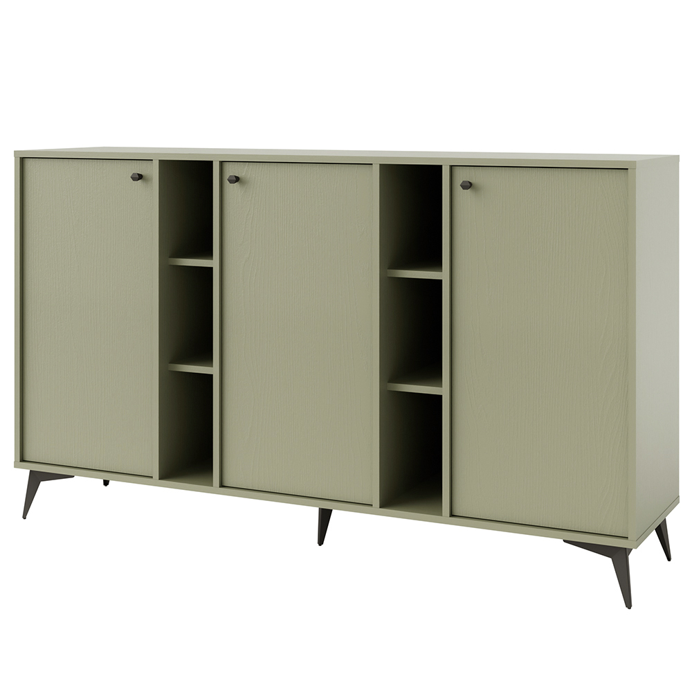 Obývací stěna TOKYO 1 e | 5 dílů | eukalyptová/černá