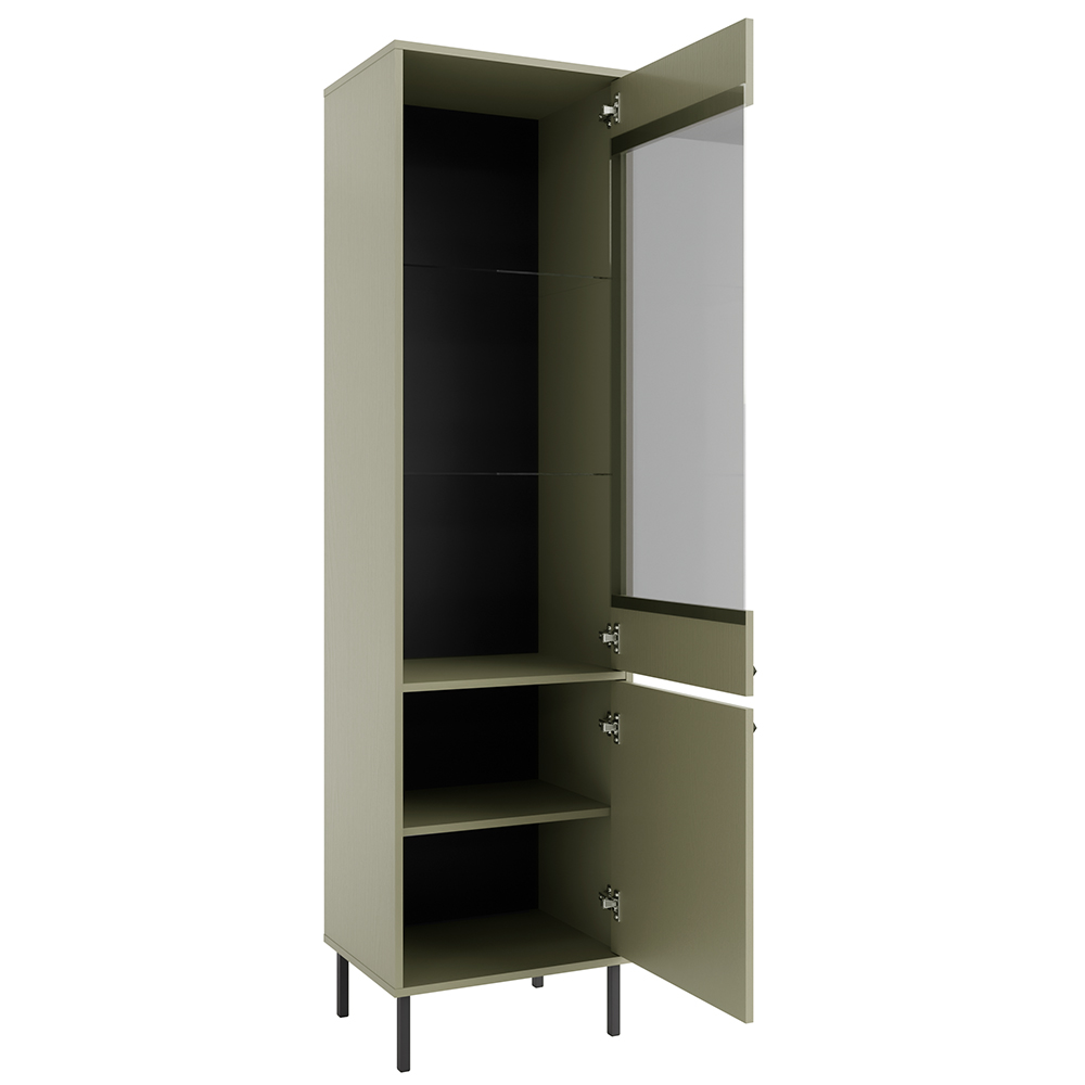 Obývací stěna TOKYO 2 e | 5 dílů | eukalyptová/černá