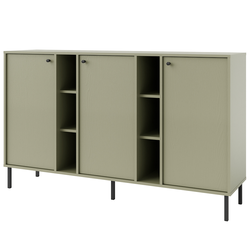 Obývací stěna TOKYO 2 e | 5 dílů | eukalyptová/černá