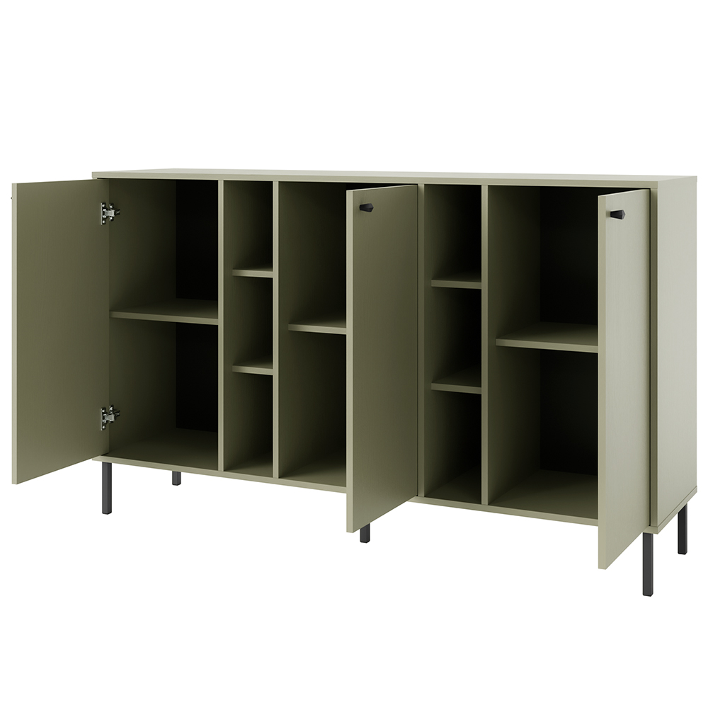 Obývací stěna TOKYO 2 e | 5 dílů | eukalyptová/černá