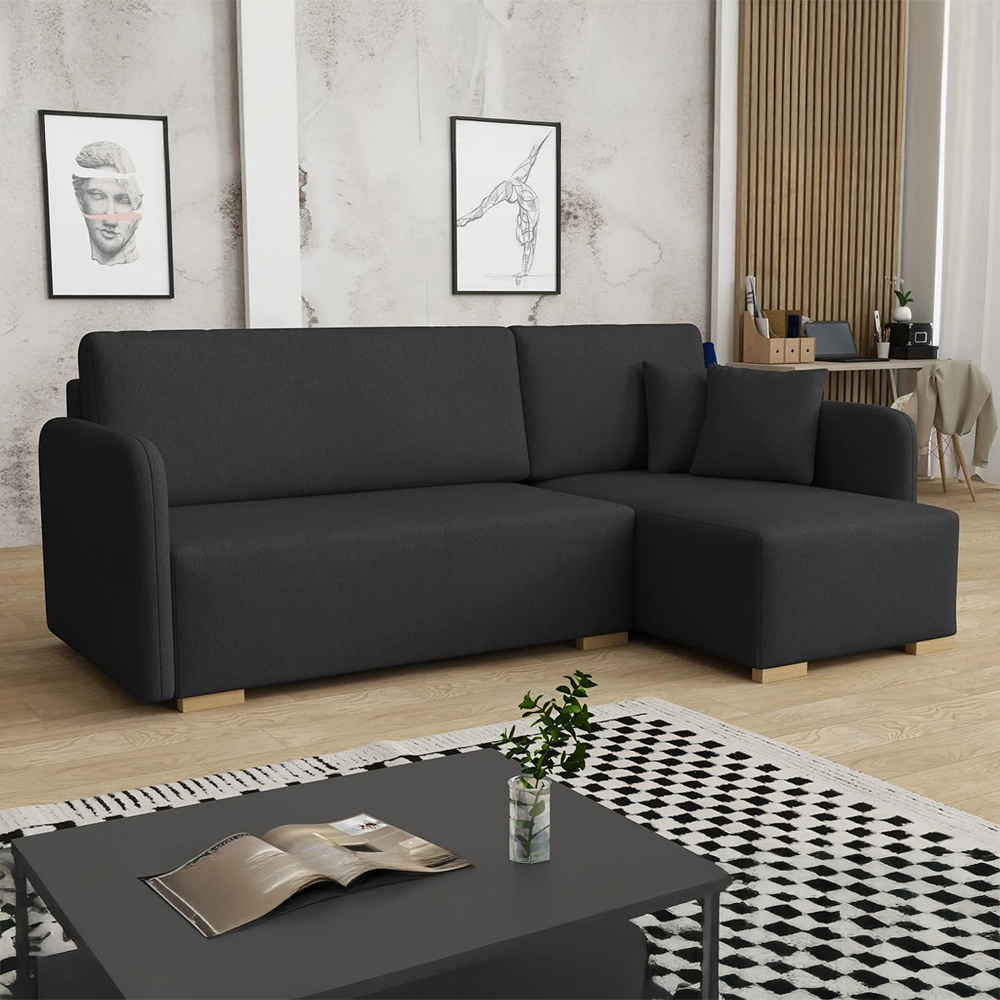 Sedací souprava COMA | 220x140 cm | PRAVÁ | rozkládací + úložný prostor | VÝBĚR TKANIN