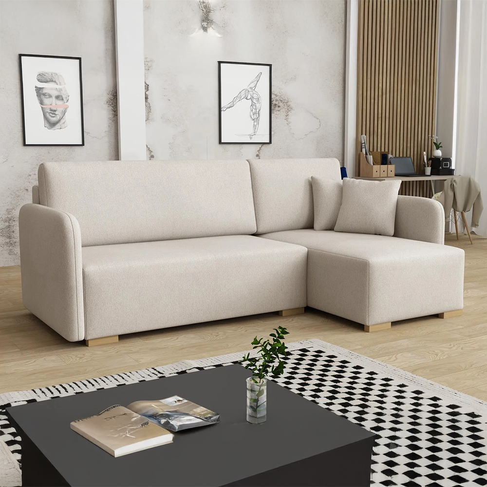 Sedací souprava COMA | 220x140 cm | PRAVÁ | rozkládací + úložný prostor | VÝBĚR TKANIN