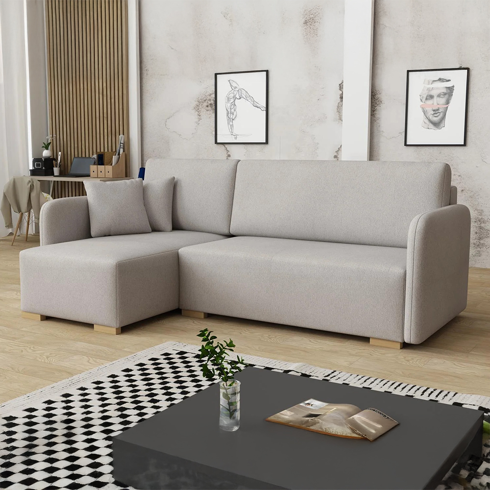 Sedací souprava COMA | 140x220 cm | LEVÁ | rozkládací + úložný prostor | VÝBĚR TKANIN