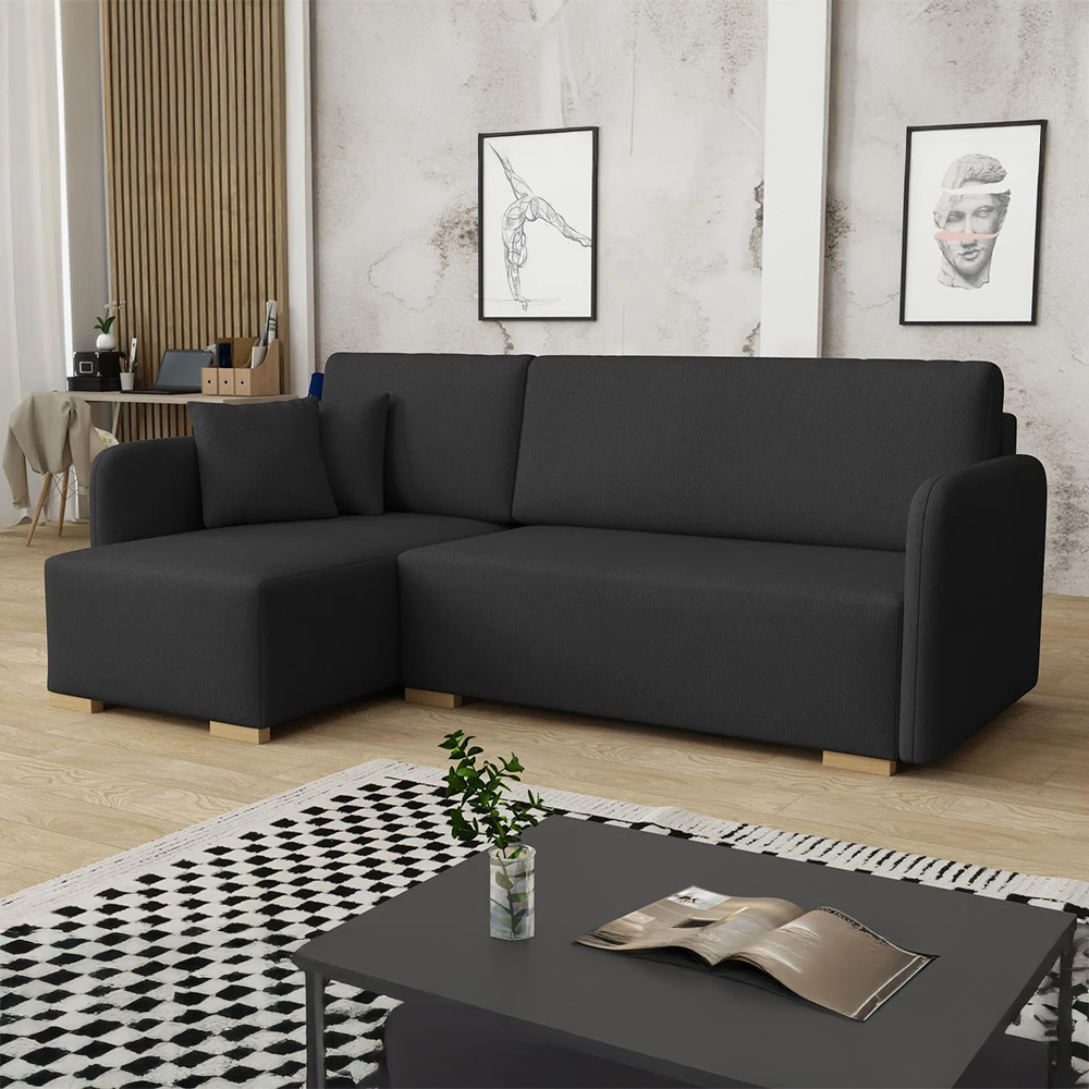 Sedací souprava COMA | 140x220 cm | LEVÁ | rozkládací + úložný prostor | VÝBĚR TKANIN