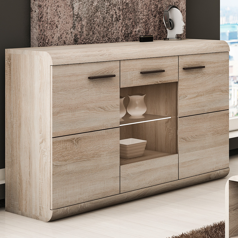 Obývací stěna LINK s | 6 dílů | sestava B | 298 + 120 + 120x60 cm | sonoma