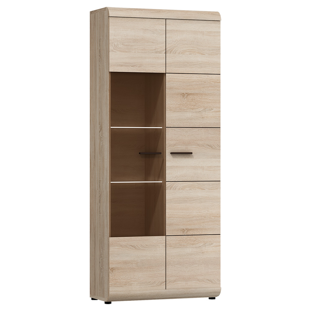 Obývací stěna se skříní LINK s | 6 dílů | sestava D | 298 + 140 + 120x60 cm | sonoma