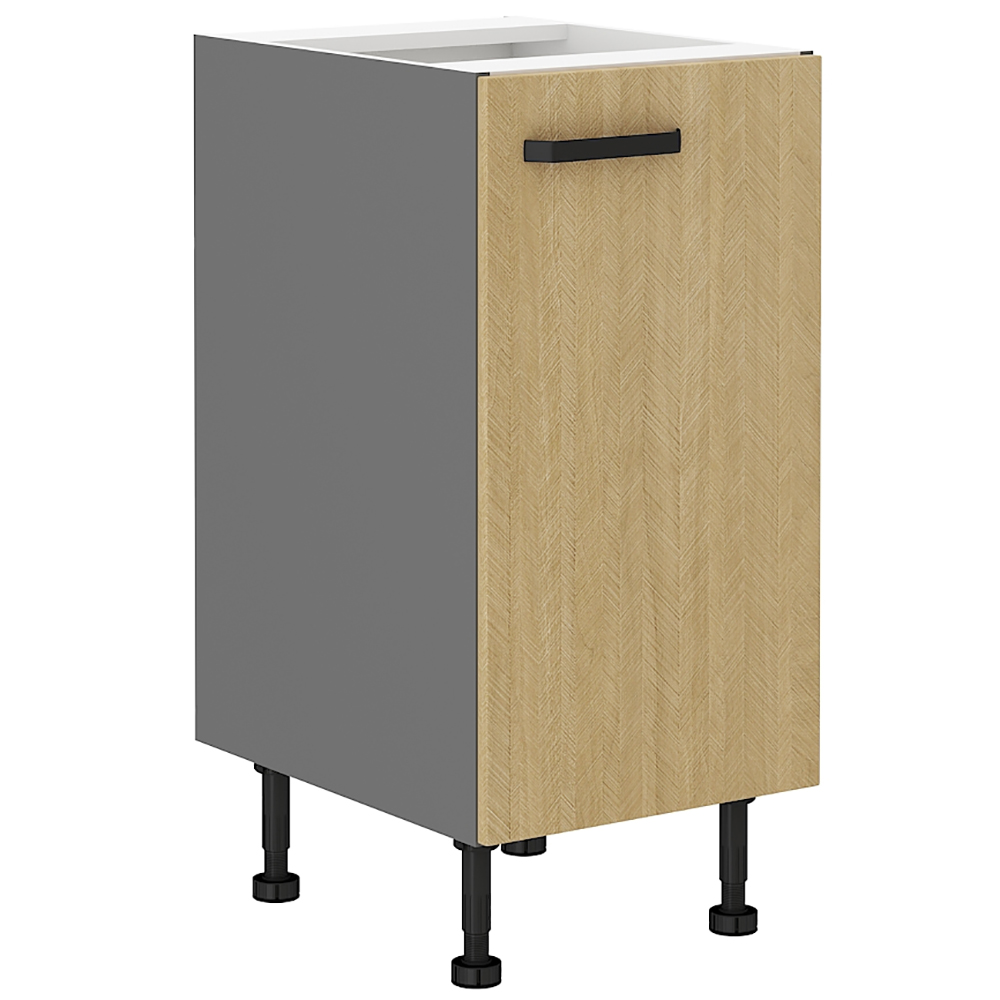 SCANDI sc | dolní skříňka 40 D 1F s policí | 40 cm | šedá/rybí kost