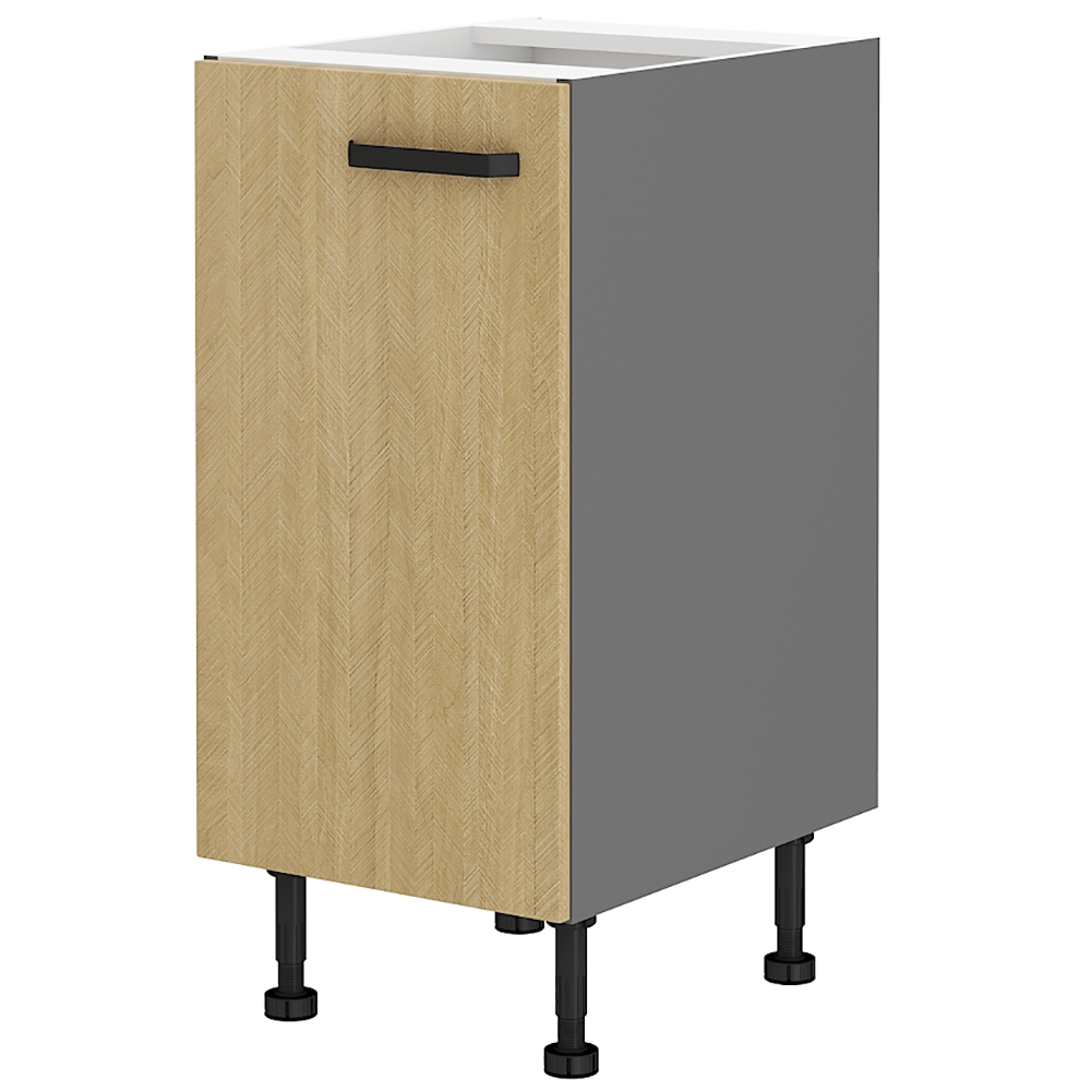 SCANDI sc | dolní skříňka 40 D 1F s policí | 40 cm | šedá/rybí kost