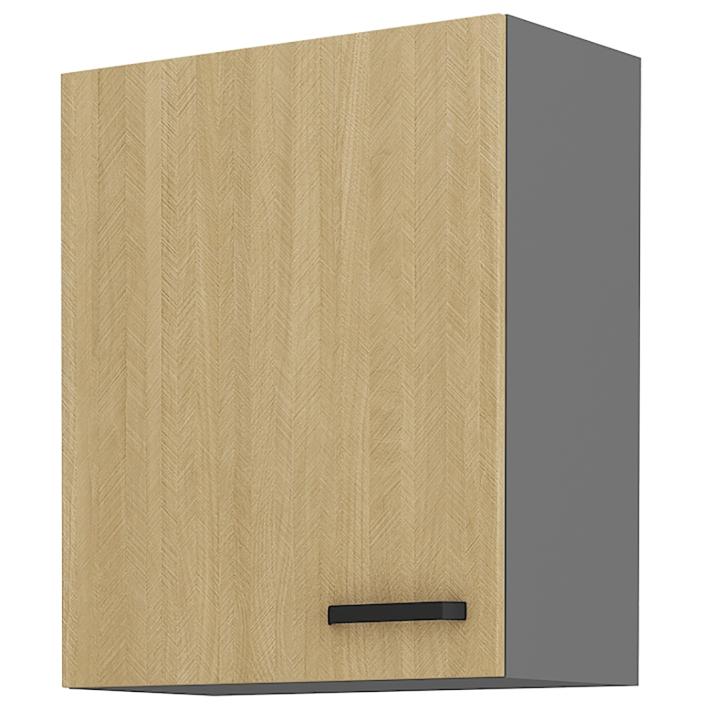 SCANDI sc | horní skříňka 60 G-72 1F s policemi | 60 cm | šedá/rybí kost