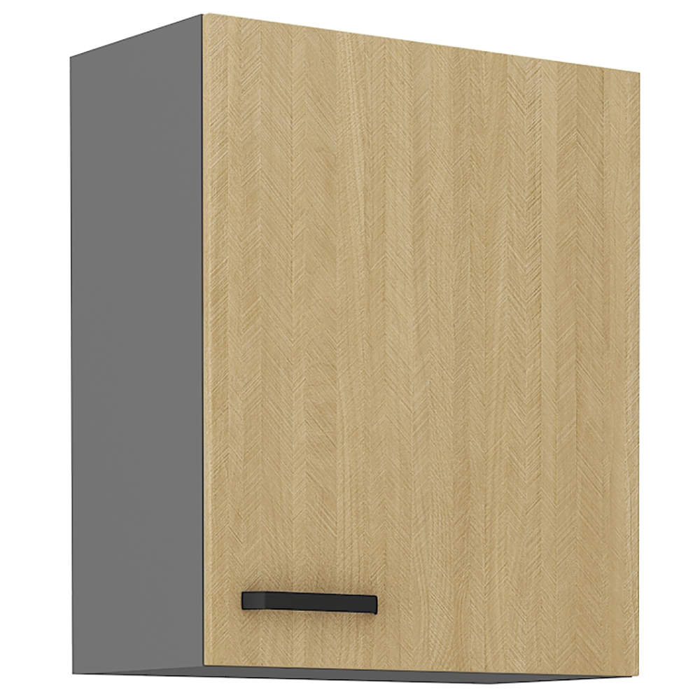 SCANDI sc | horní skříňka 60 G-72 1F s policemi | 60 cm | šedá/rybí kost