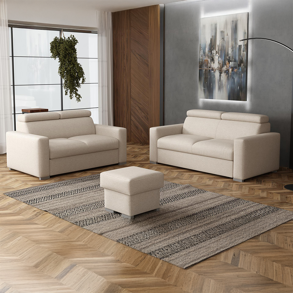 Taburet PEDRO | 50x50 cm | VÝBĚR TKANIN